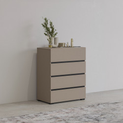 Комод на 4 ящика в прихожую Helvetia CROSS 24CWMY27 (конго-черный)