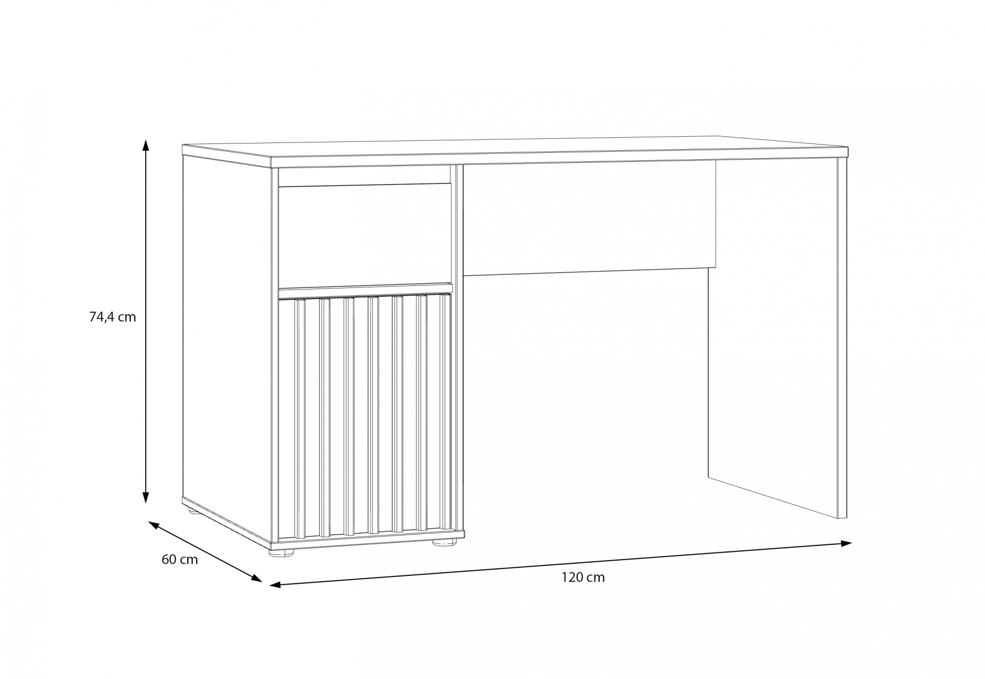 Стол письменный Forte ELISTON EGMB121 (дуб Маувелла/песочный)