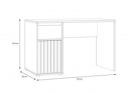 Стол письменный Forte ELISTON EGMB121 (дуб Маувелла/песочный)