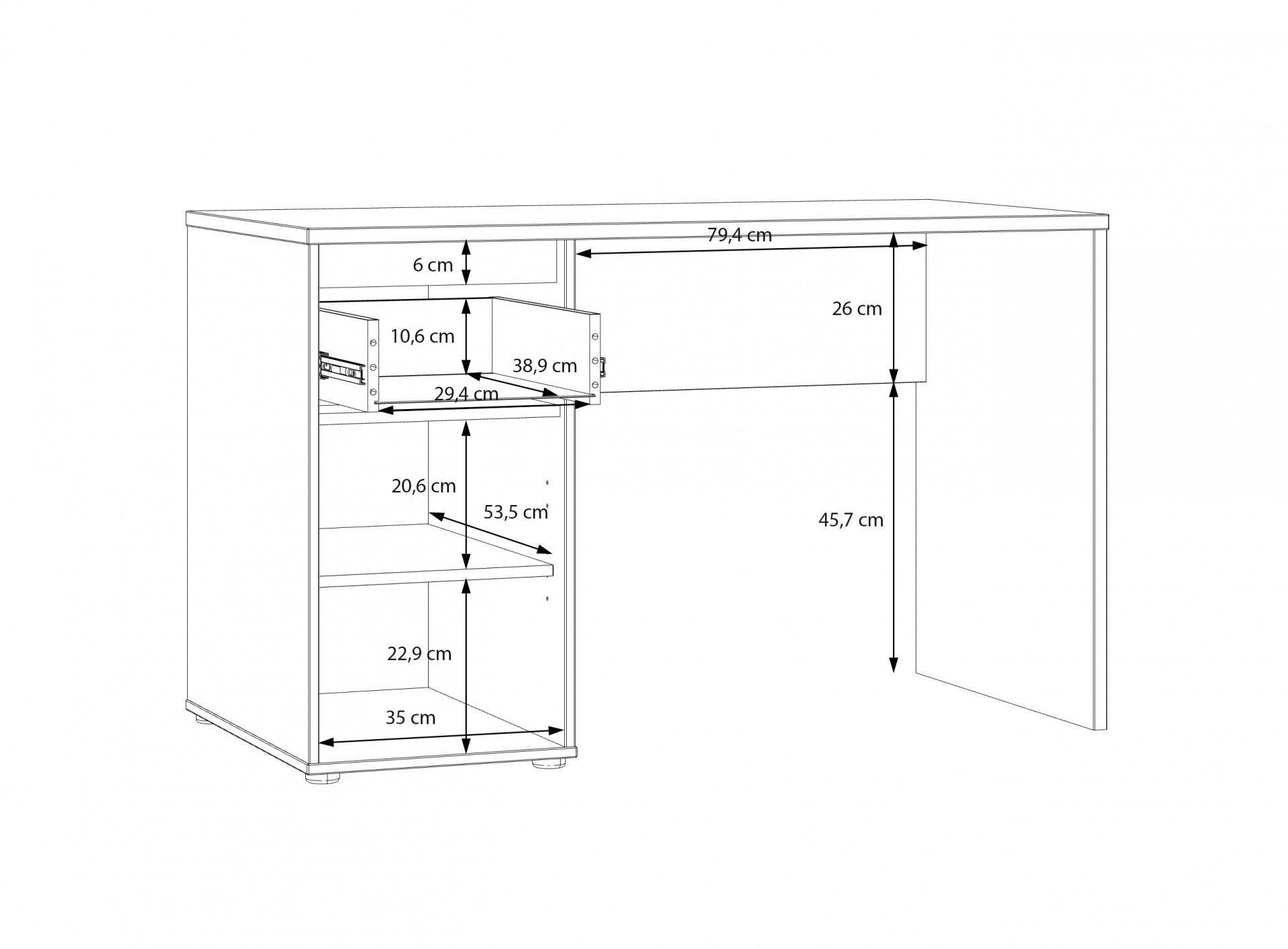 Стол письменный Forte ELISTON EGMB121 (дуб Маувелла/песочный)