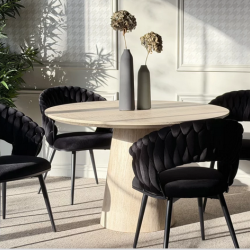 Стул обеденный с подлокотниками CRV- Minori Black moon velvet black base 