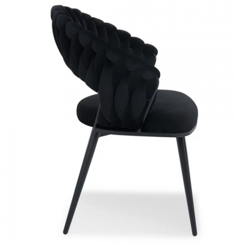 Стул обеденный с подлокотниками CRV- Minori Black moon velvet black base 