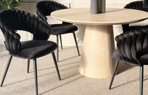 Стул обеденный с подлокотниками CRV- Minori Black moon velvet black base 