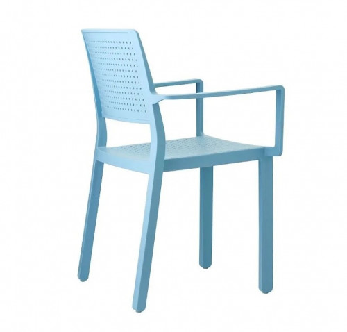 Кресло обеденное уличное VLL- SCAB Emi 2342 (светло-голубой, терракотовый)​