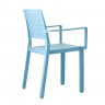 Кресло обеденное уличное VLL- SCAB Emi 2342 (светло-голубой, терракотовый)​