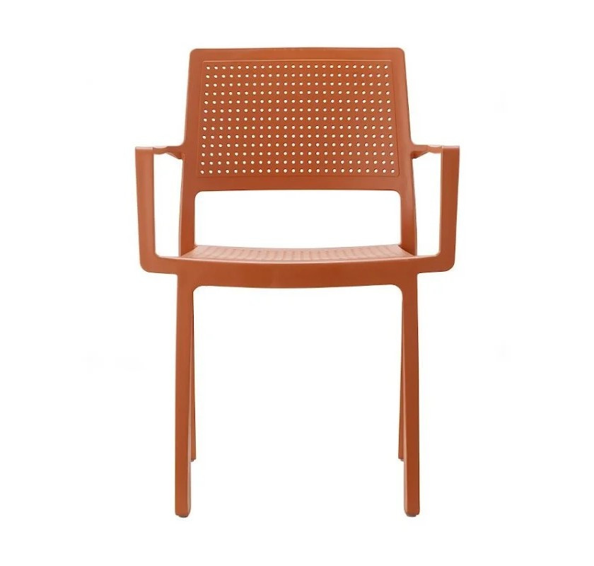 Кресло обеденное уличное VLL- SCAB Emi 2342 (светло-голубой, терракотовый)​