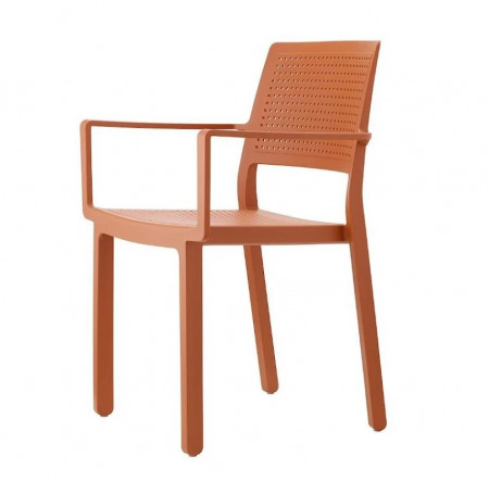 Кресло обеденное уличное VLL- SCAB Emi 2342 (светло-голубой, терракотовый)​