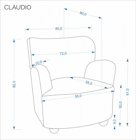 Кресло для отдыха HALMAR CLAUDIO кремовый