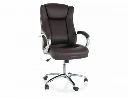 Кресло поворотное SIGNAL Q-904 коричневый/ хром