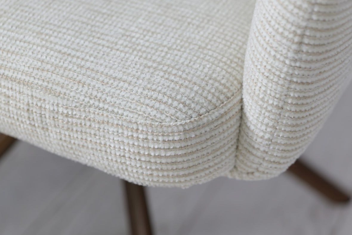 Стул обеденный поворотный TOP- Брюгге (молочный) ноги бронза