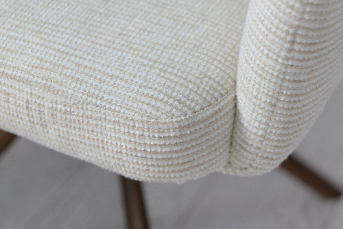 Стул обеденный поворотный TOP- Брюгге (молочный) ноги бронза