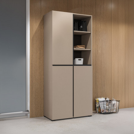 Шкаф на 3 двери в прихожую Helvetia CROSS 24CWMY88 (конго-черный)