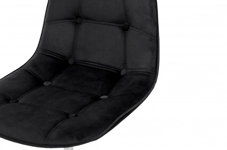 Стул компьютерный BIO- "Марсель" велюр черный/ хром 