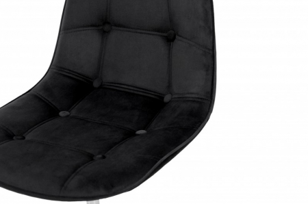 Стул компьютерный BIO- "Марсель" велюр черный/ хром 