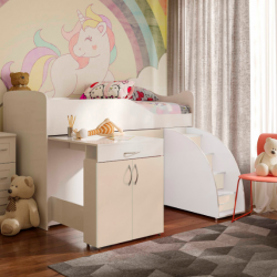 Кровать-комната + стол VRN- Bed Room 5 (сакура)