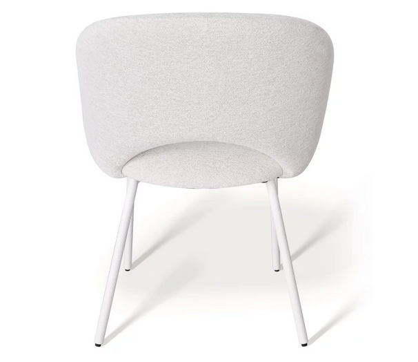 Стул обеденный с подлокотниками CRV- Emma Savanna beige white base 