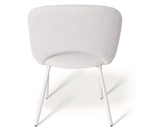 Стул обеденный с подлокотниками CRV- Emma Savanna beige white base 