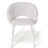 Стул обеденный с подлокотниками CRV- Emma Savanna beige white base 