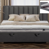 Кровать двуспальная SIGNAL Marani VELVET 160х200 (серый, античная роза/хром)