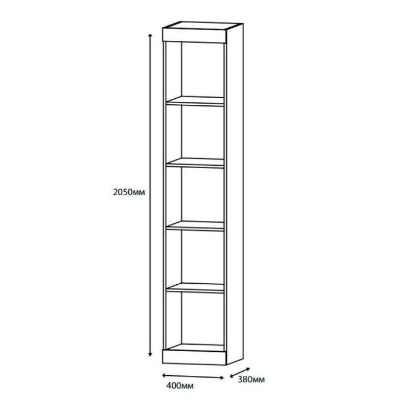 Пенал открытый EVR- Соната венге темный
