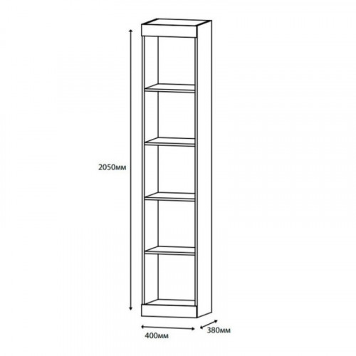 Пенал открытый EVR- Соната венге темный