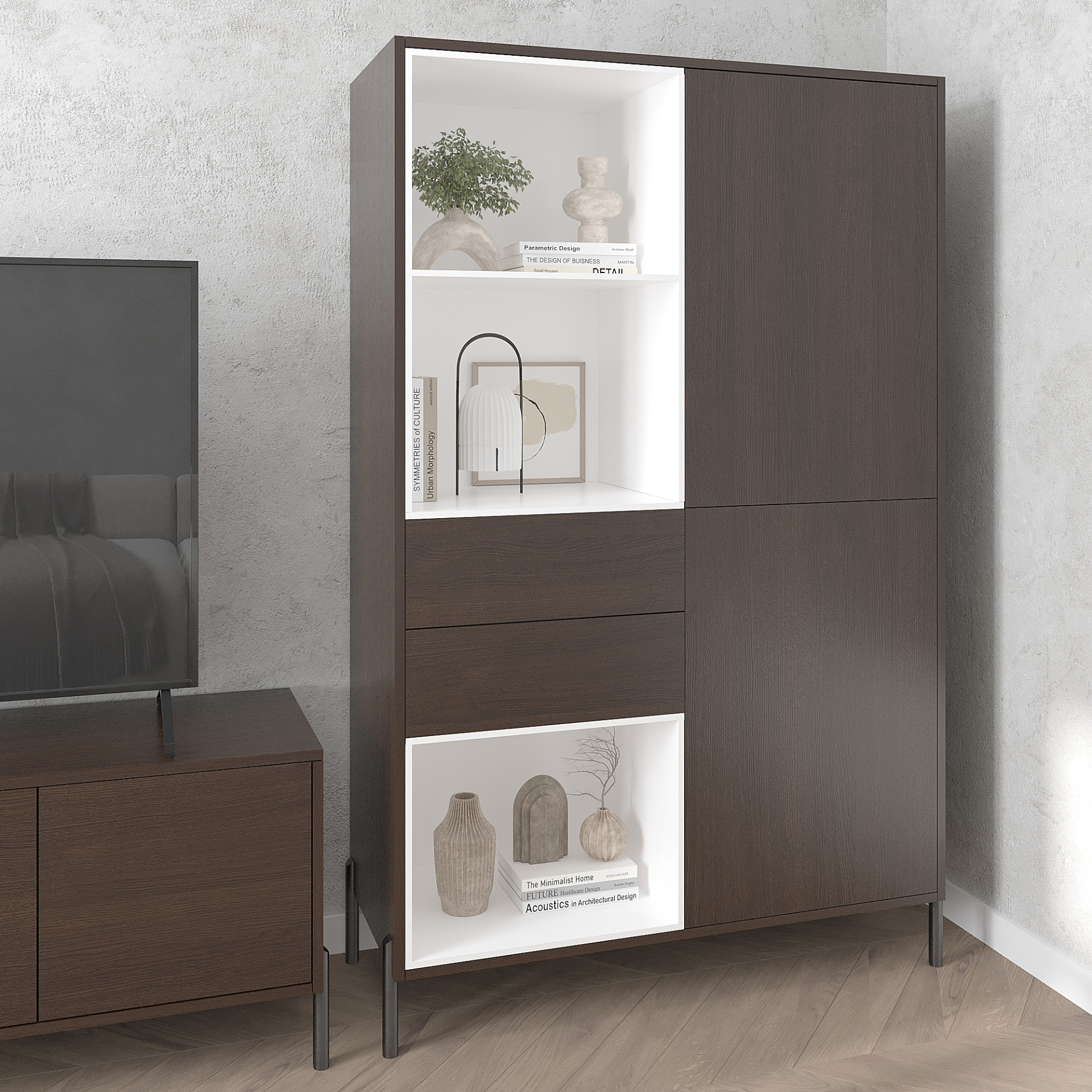 Шкаф-буфет 173х100х40 см KOD- ШК-1 Норди