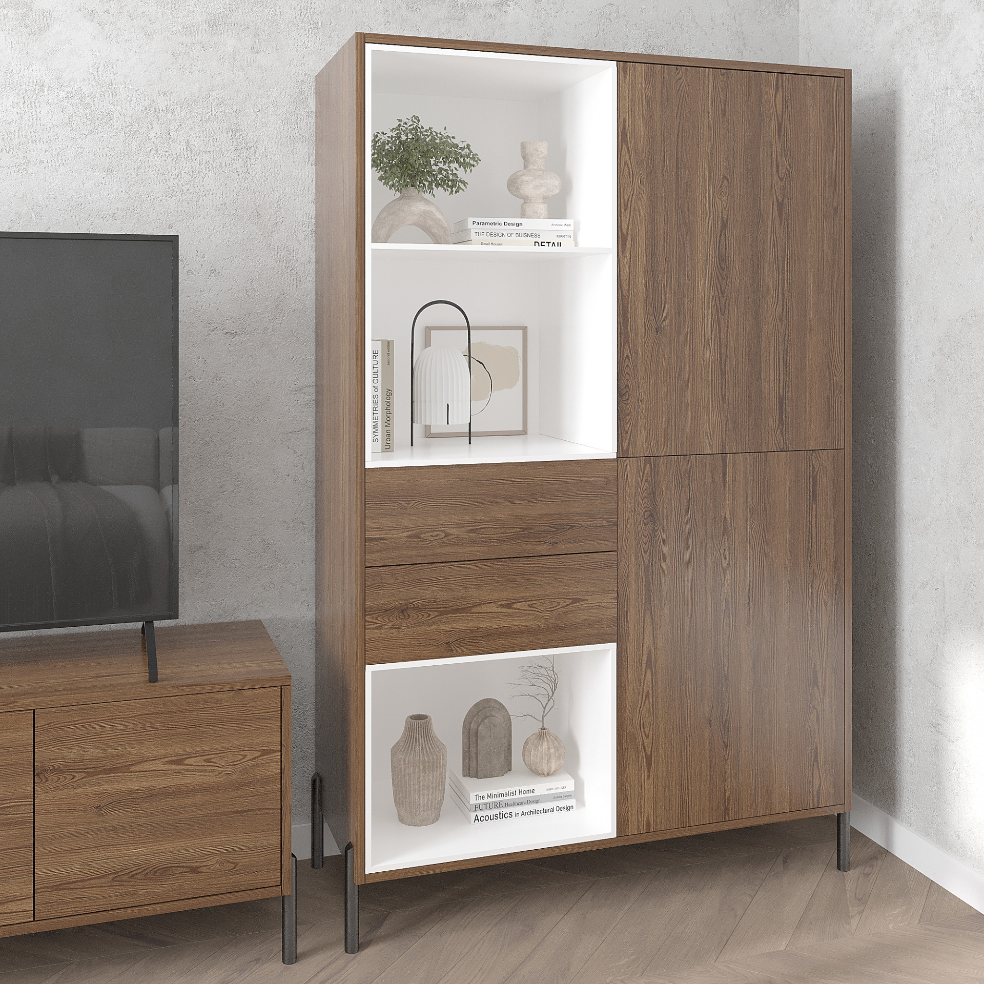 Шкаф-буфет 173х100х40 см KOD- ШК-1 Норди