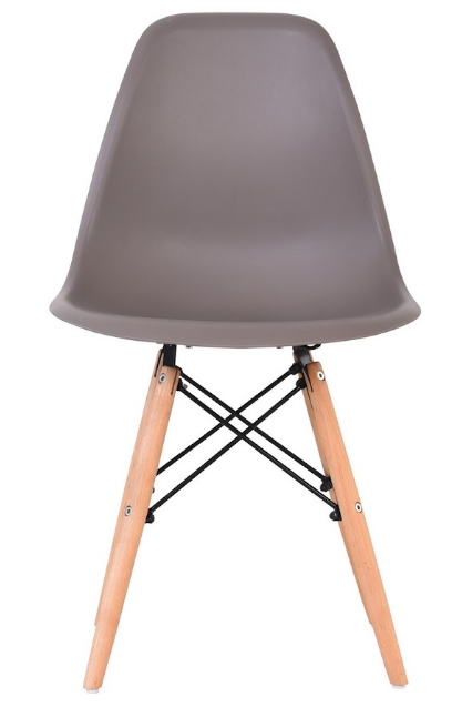 Стул из полипропилена c деревянными ножками VTR- EAMES CHAIR M-05 (мокко) 