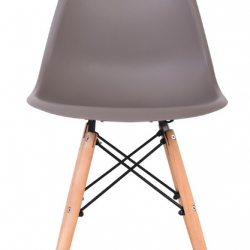 Стул из полипропилена c деревянными ножками VTR- EAMES CHAIR M-05 (мокко) 