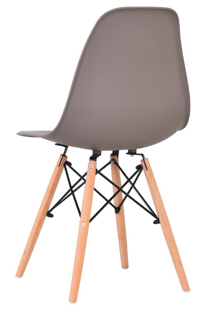 Стул из полипропилена c деревянными ножками VTR- EAMES CHAIR M-05 (мокко) 