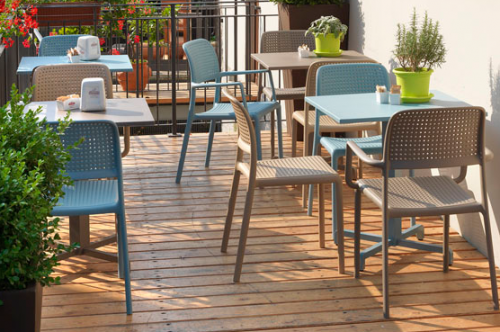 Стул из полипропилена Nardi Outdoor DEI- BORA BISTROT (голубой, зеленый)