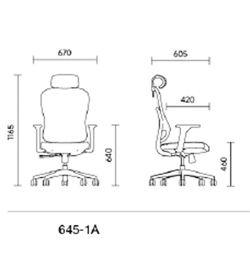 Крісло для оператора LUX- GO-SIT 645-1A BLACK / GREY ергономічне
