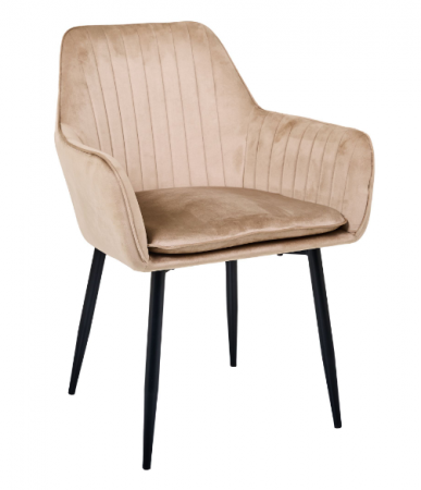 Кресло обеденное модерн MFF- Paula-C вельвет капучино