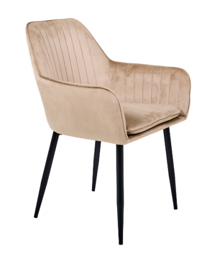 Кресло обеденное модерн MFF- Paula-C вельвет капучино