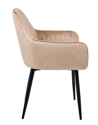 Кресло обеденное модерн MFF- Paula-C вельвет капучино