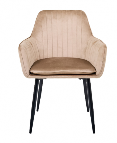 Кресло обеденное модерн MFF- Paula-C вельвет капучино