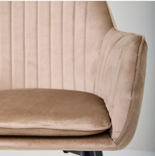 Кресло обеденное модерн MFF- Paula-C вельвет капучино