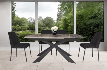 Стол обеденный модерн super premium ceramic Evro- Oregon T7065 Grey Gloss ceramic C20