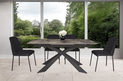 Стол обеденный модерн super premium ceramic Evro- Oregon T7065 Grey Gloss ceramic C20