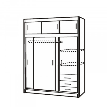IDEA Шкаф с раздвижными дверцами 53000 дуб