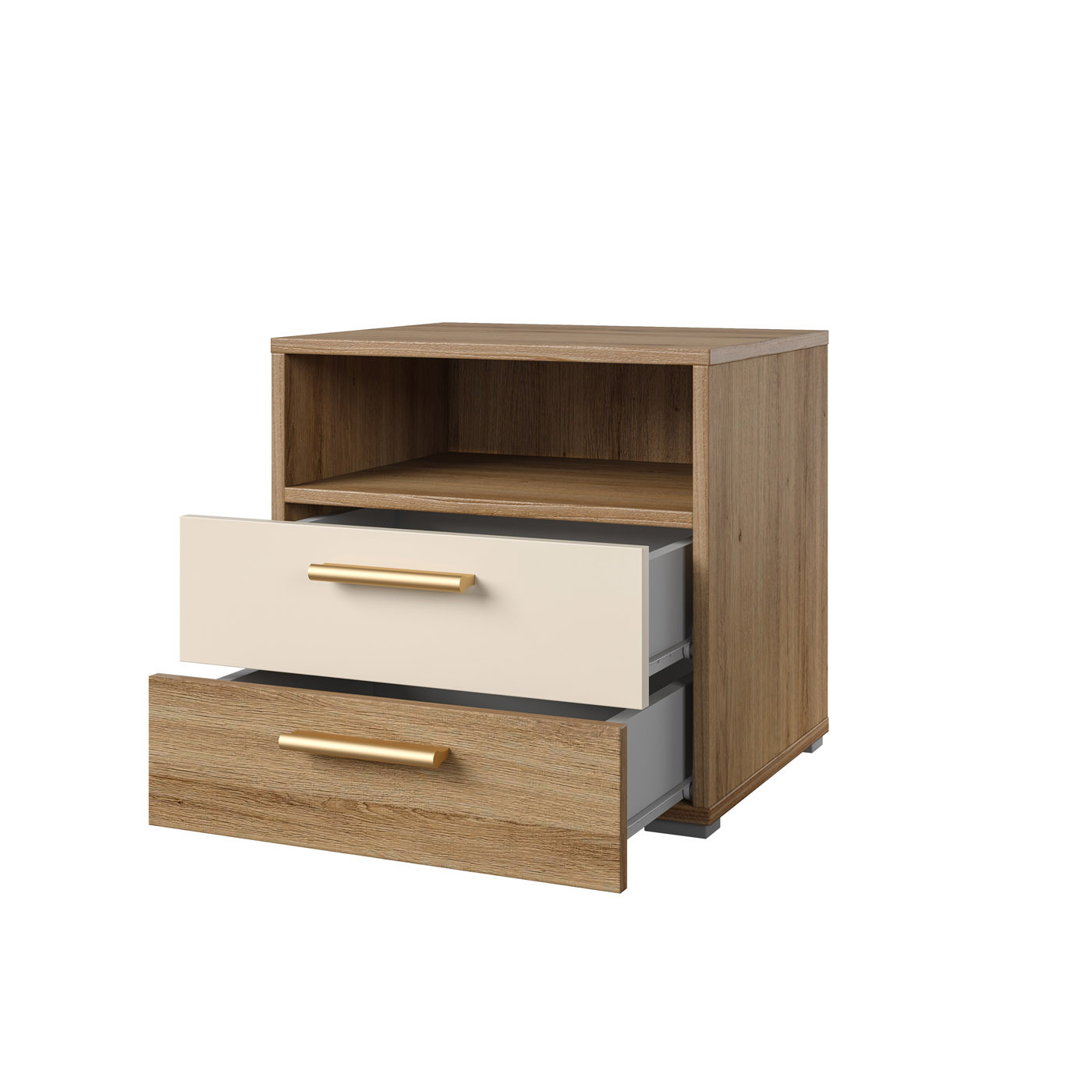 Тумбочка прикроватная Helvetia VERTINA 24DBNH22 (дикий дуб / дуб-песочно-бежевый)