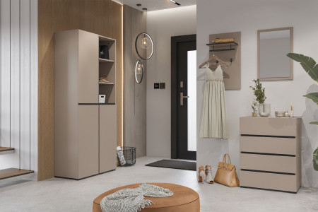 Комплект для прихожей Helvetia CROSS (конго-черный)