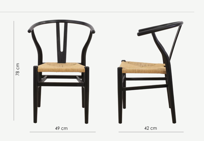 Стул обеденный CRV- Skyfall Black wood 