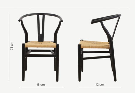 Стул обеденный CRV- Skyfall Black wood 