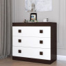 Комод на 3 шухляды EVR- Соната-1 венге + фасад белый