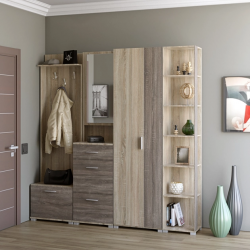 Прихожая(модульная) EVR- Бриз-4 дуб Сонома + трюфель