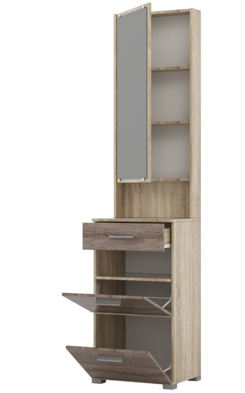 Прихожая(модульная) EVR- Бриз-4 дуб Сонома + трюфель