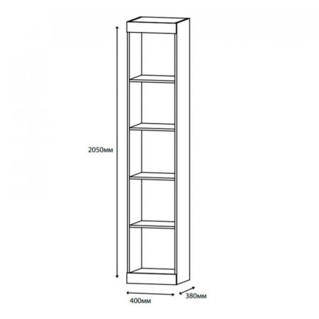 Пенал открытый EVR- Соната крафт белый