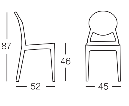 Стул уличный VLL- SCAB Igloo 2357 (белый)​