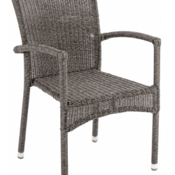 Стул с подлокотниками из техноротанга Alexander Rose TEA-  MONTE CARLO STACKING ARMCHAIR